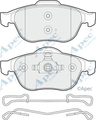 APEC BRAKING stabdžių trinkelių rinkinys, diskinis stabdys PAD1685